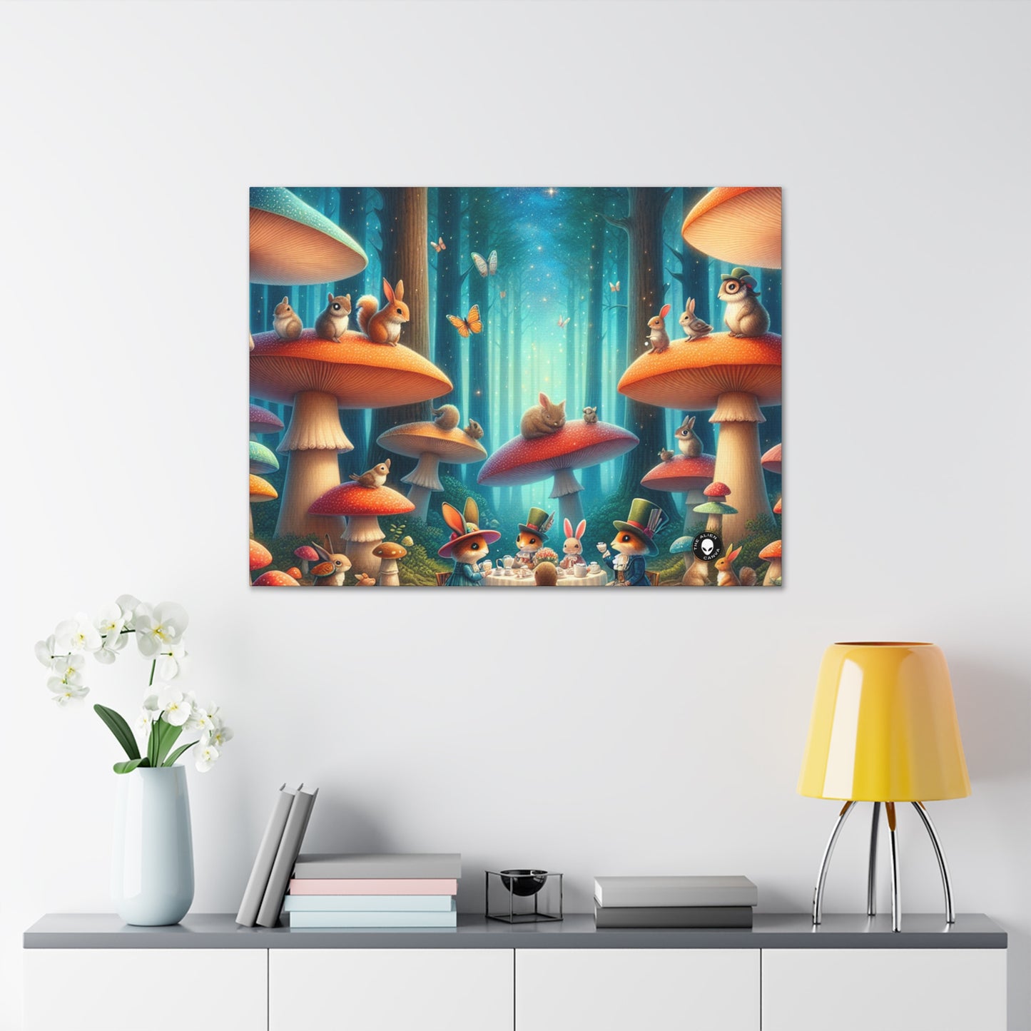 "Mushroom Wonderland: A Magical Tea Party" - The Alien Canva