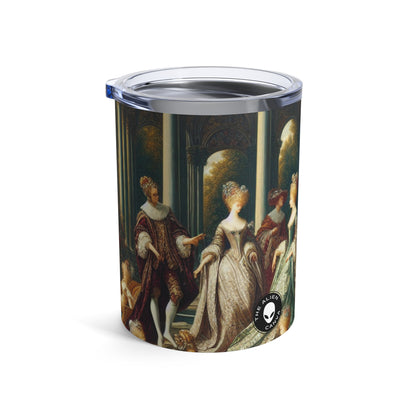 "Regal Elegance: A Gothic Inspired Garden Portrait" - The Alien Tumbler 10oz International Gothic