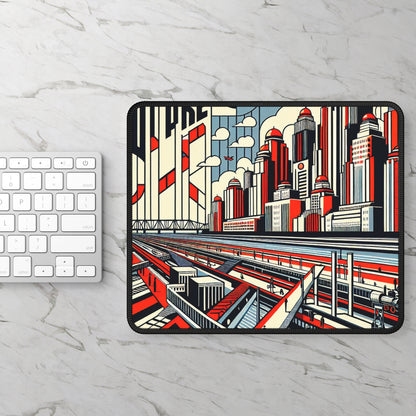 "Constructing Ideas: A Typographic Landscape" - The Alien Gaming Mouse Pad Constructivism Style