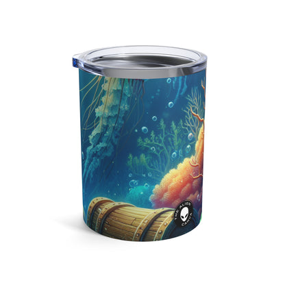 "Bajo las olas: un tesoro escondido" - Vaso Alien de 10 oz