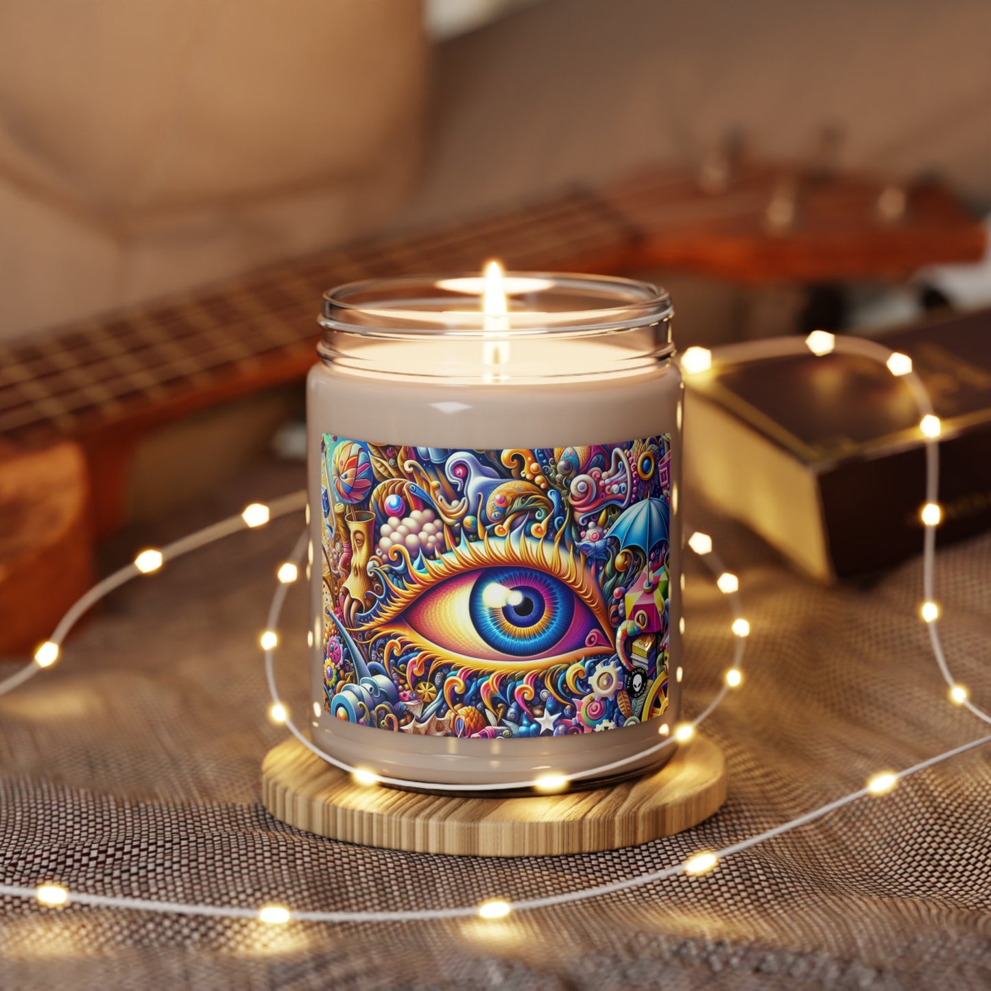 "Cityscape Dreams: A Surreal Night Scene" - The Alien Scented Soy Candle 9oz Magic Realism