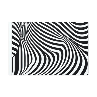 "Optical Illusion Wave" - ​​Le style Alien Canva Op Art