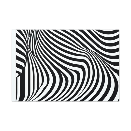 "Optical Illusion Wave" - The Alien Canva Op Art Style
