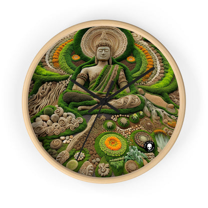 "Forest Mandala: Una armonía de la naturaleza" - El reloj de pared alienígena Earth Art