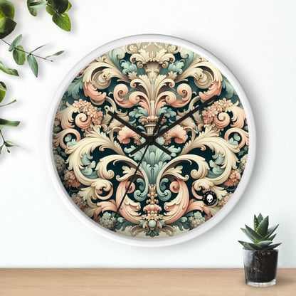 "Garden of Whimsy: A Rococo Fête" - The Alien Wall Clock Rococo