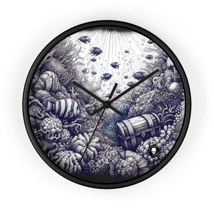 "Underwater Enchantment: The Hidden Treasure" - The Alien Wall Clock