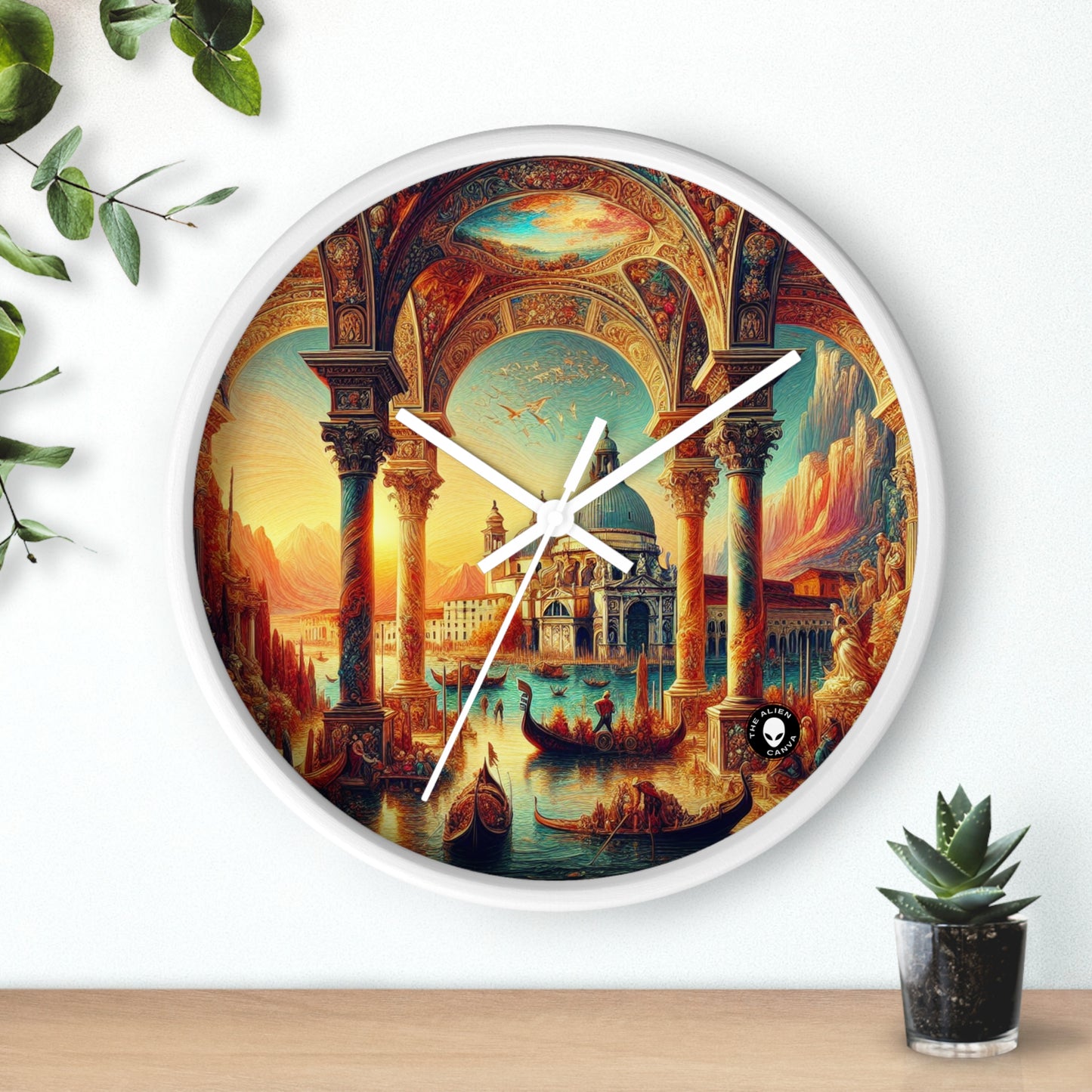 Sueños venecianos: un giro fantástico en los famosos canales - The Alien Wall Clock Venetian School