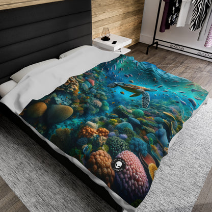 "Beneath the Surface: An Underwater Wonderland" - The Alien Velveteen Plush Blanket