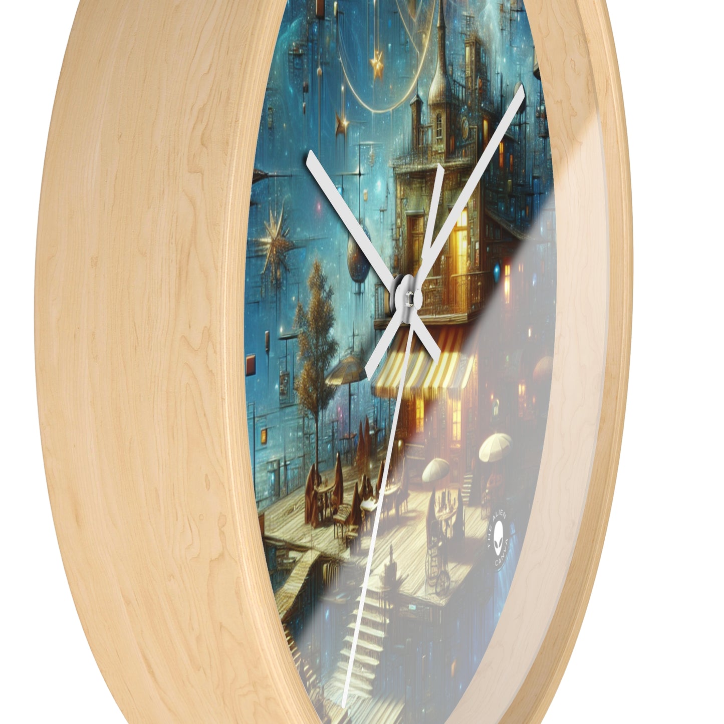 "Kitchen Enchantment: A Whimsical World of Living Objects" - The Alien Wall Clock Magic Realism