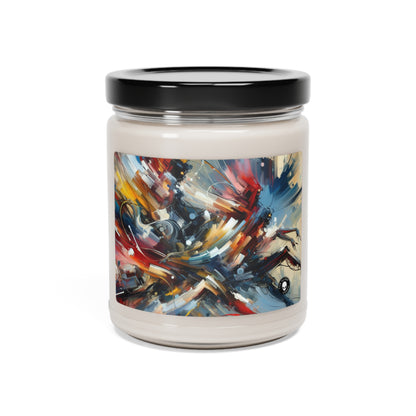 "Dance-Off Fury: Una vibrante batalla de equipos callejeros rivales" - The Alien Scented Soy Candle 9oz Action Art