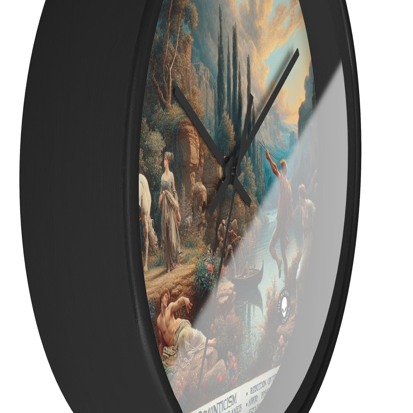 "Sunset Serenade: Un paisaje romántico" - El reloj de pared extraterrestre Romanticismo