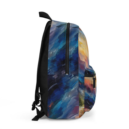 "Paysage abstrait : explorer les profondeurs émotionnelles à travers la couleur et la texture" - Le style expressionnisme abstrait du sac à dos Alien