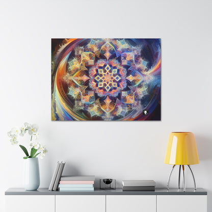 "Mandala dinámico: una pintura geométrica vibrante" - The Alien Canva