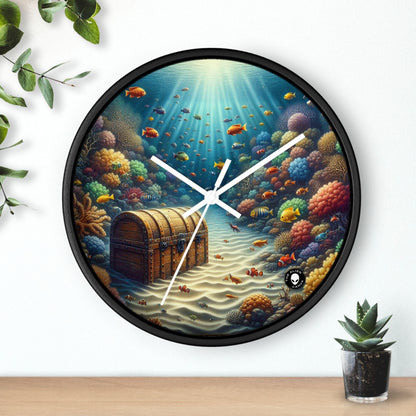 "Beneath the Waves: Treasure in the Coral Reef" - The Alien Wall Clock