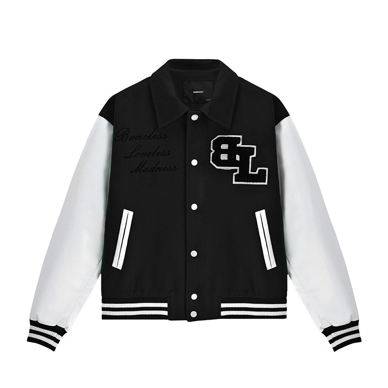 Embroidered Baseball Uniform Men's American High Street Fashion Brand Jacket