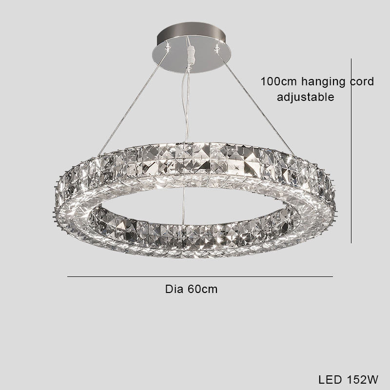 Lámpara de araña de cristal de estilo ligero, Led Simple moderno