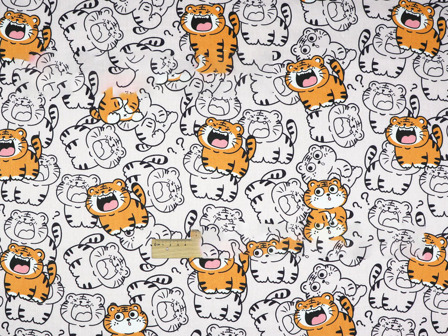 Little Tiger Cotton Environmental Protection Printing And Dyeing Twill Fabric