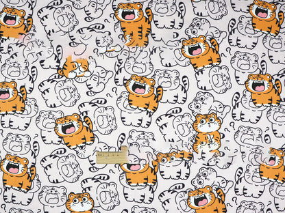 Little Tiger Cotton Environmental Protection Printing And Dyeing Twill Fabric