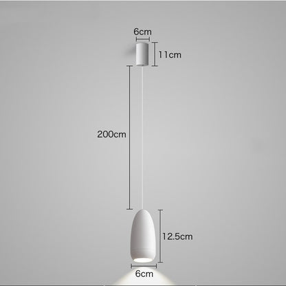 Net célébrité petit lustre Led créatif tête de balle lampe de chevet suspendue