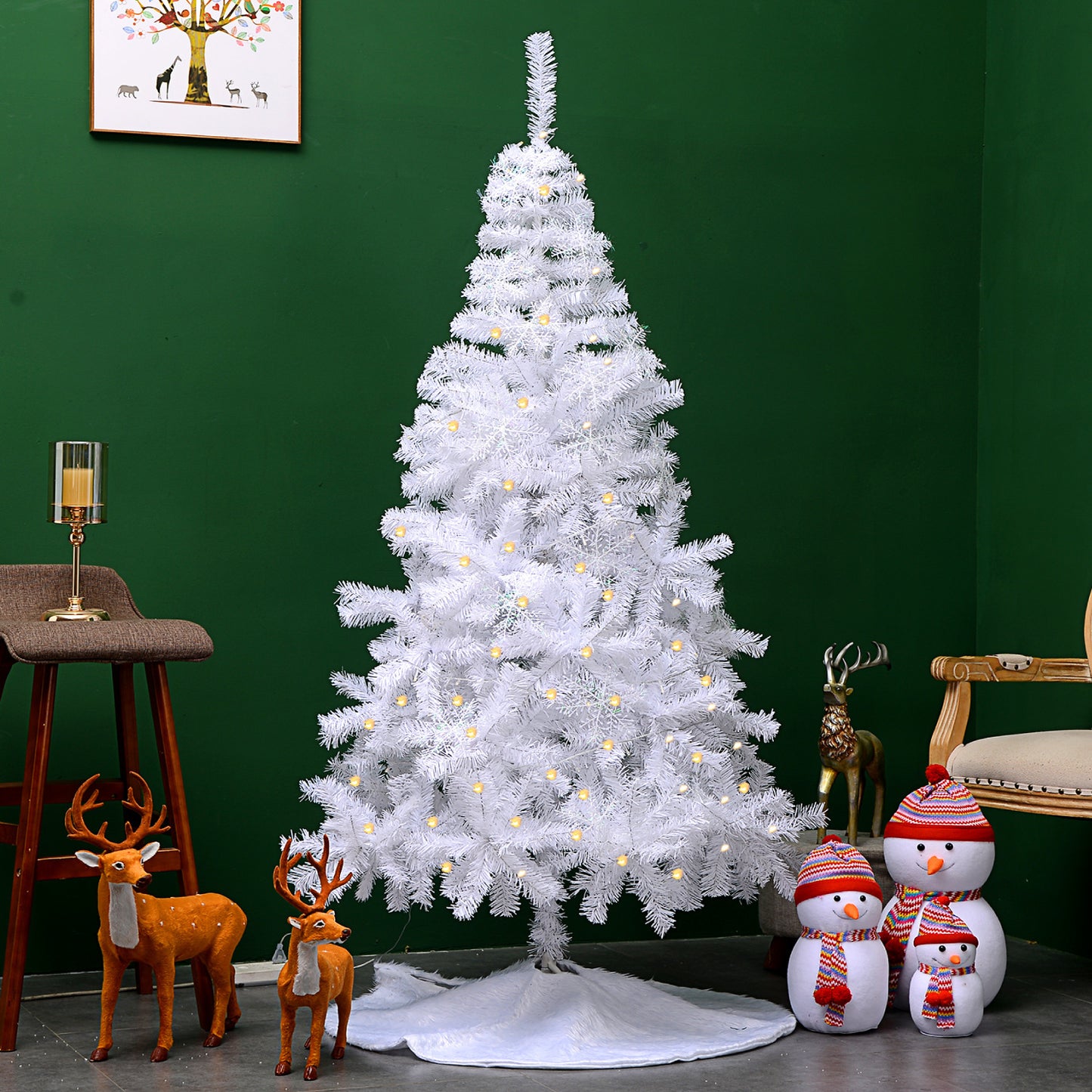 Nouveau 1.5, 1.8m luxe Crypto maison décoration de noël blanc arbre de noël