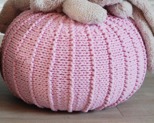 Pouf de canapé paresseux tricoté à la main, décoration d'intérieur