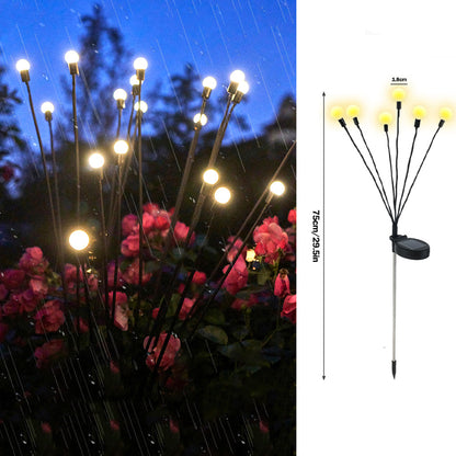 Simulation luciole lumière solaire décoration de jardin extérieur pelouse paysage lampe décor de noël lumières LED solaires lumières de jardin en plein air