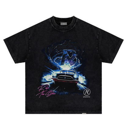 Science Fiction Car Printed Casual Top For Men