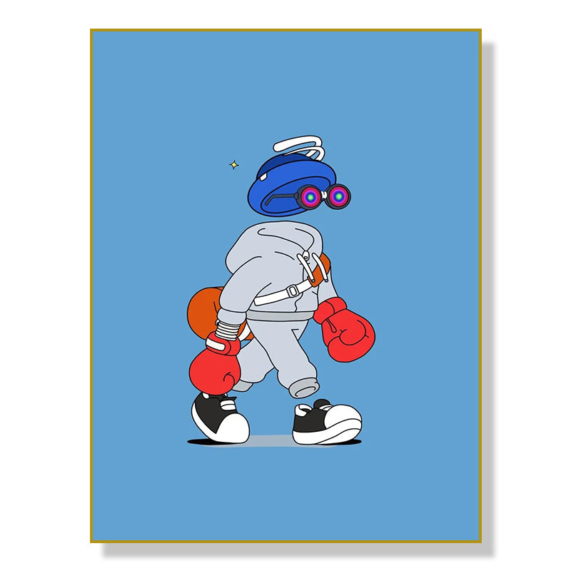 Sports Cartoon Characters Art Poster Home Living Room Canvas Painting