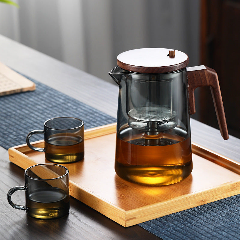 Tea Water Separation Teapot Heat-resistant Glass