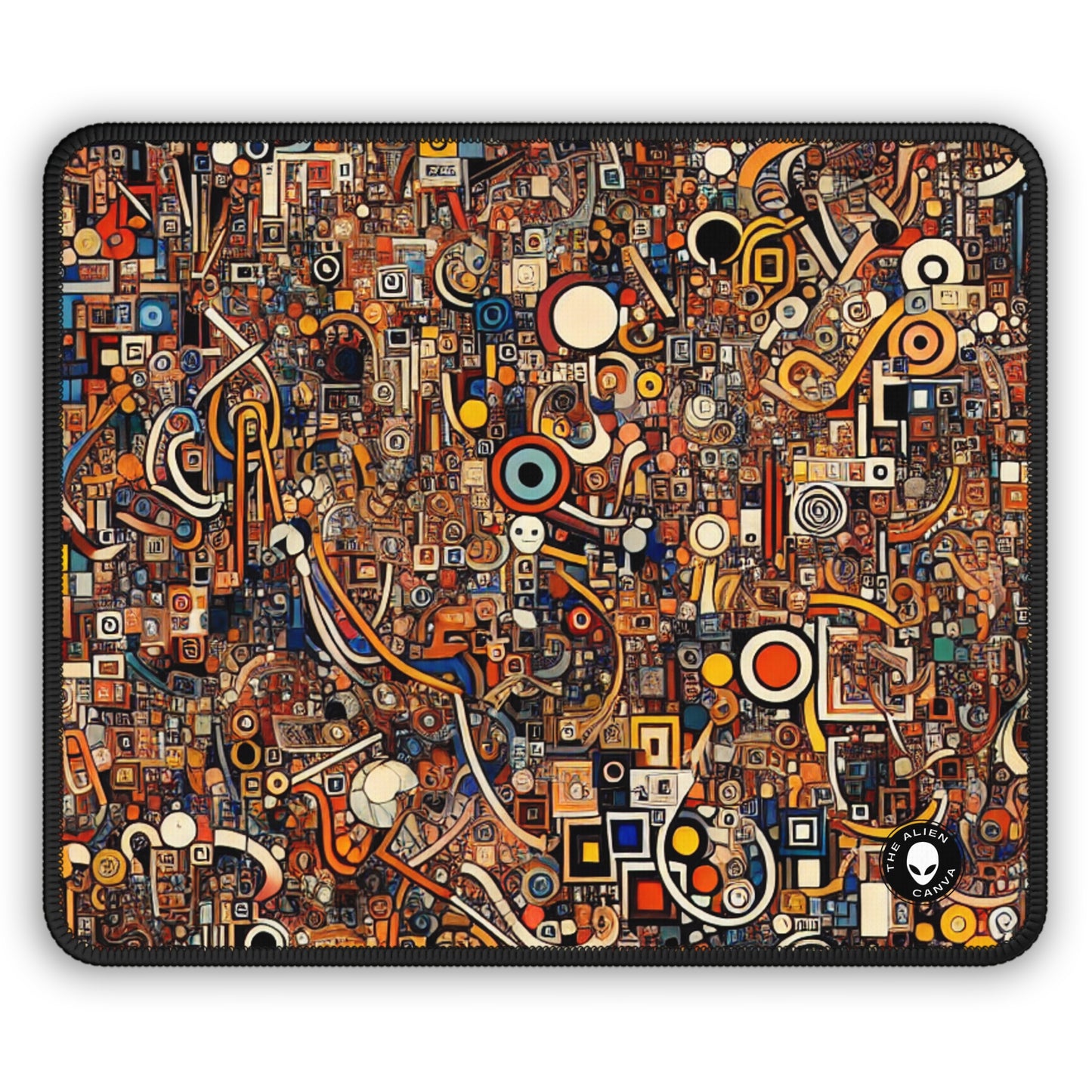 "Dadaist Delirium: A Chaotic Collage Adventure" - The Alien Gaming Mouse Pad Dadaism