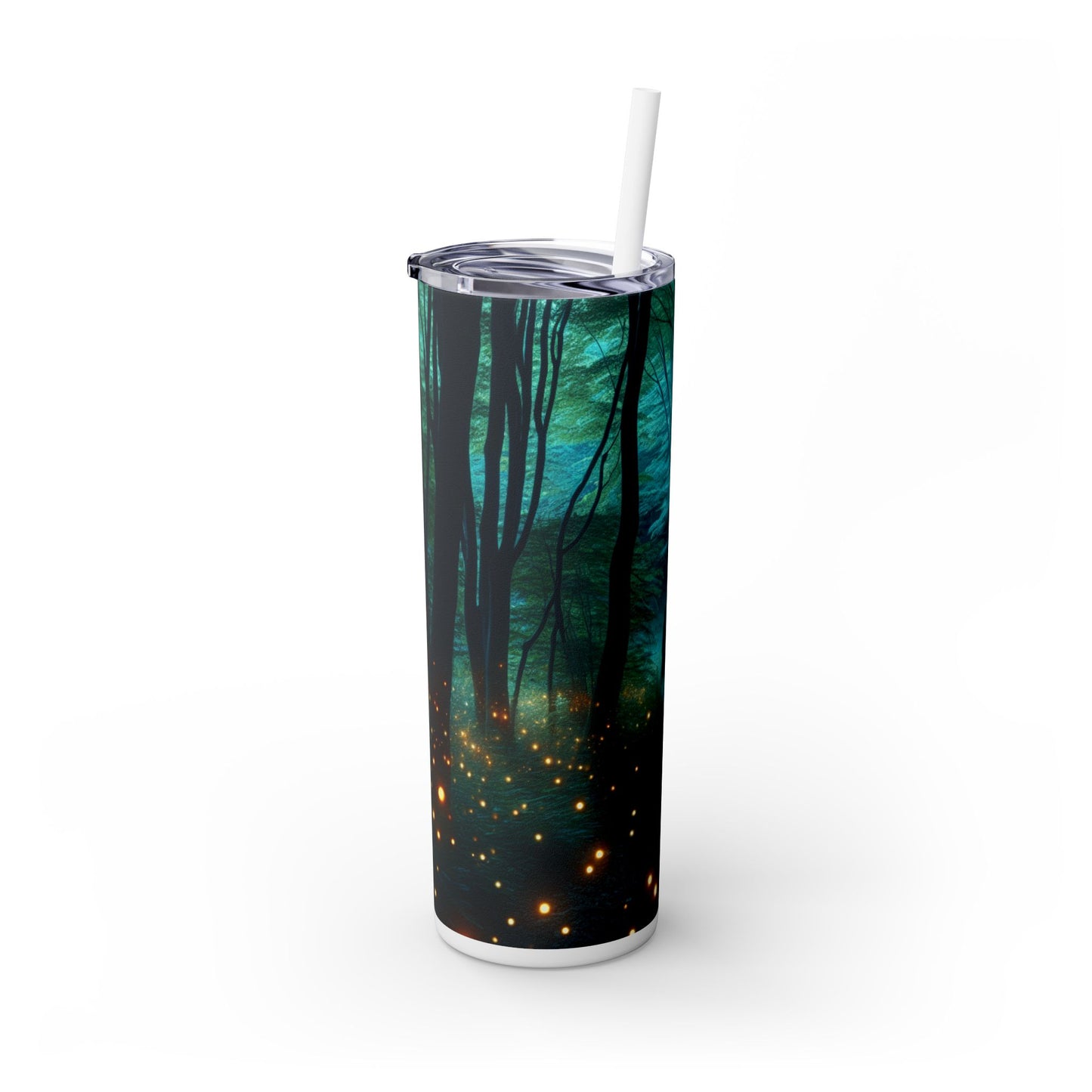 "Enchanted Vigil" - The Alien Maars® Skinny Tumbler with Straw 20oz