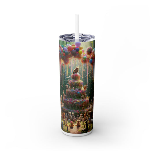 "Forest Fiesta" - The Alien Maars® Skinny Tumbler with Straw 20oz