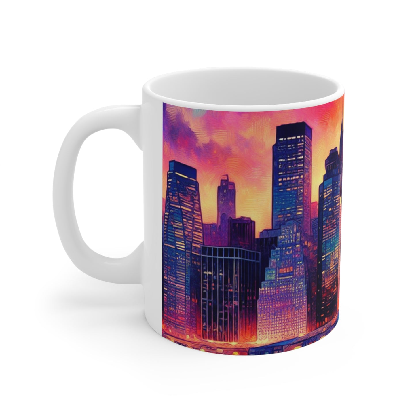 Hidden Oasis: A Spontaneous Impressionism Masterpiece in Vibrant Hues - The Alien Ceramic Mug 11oz Impressionism