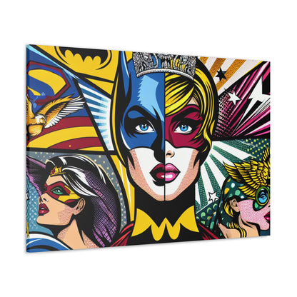 "Héros du Pop Art : un mélange d'icônes" - Le style Alien Canva Pop Art