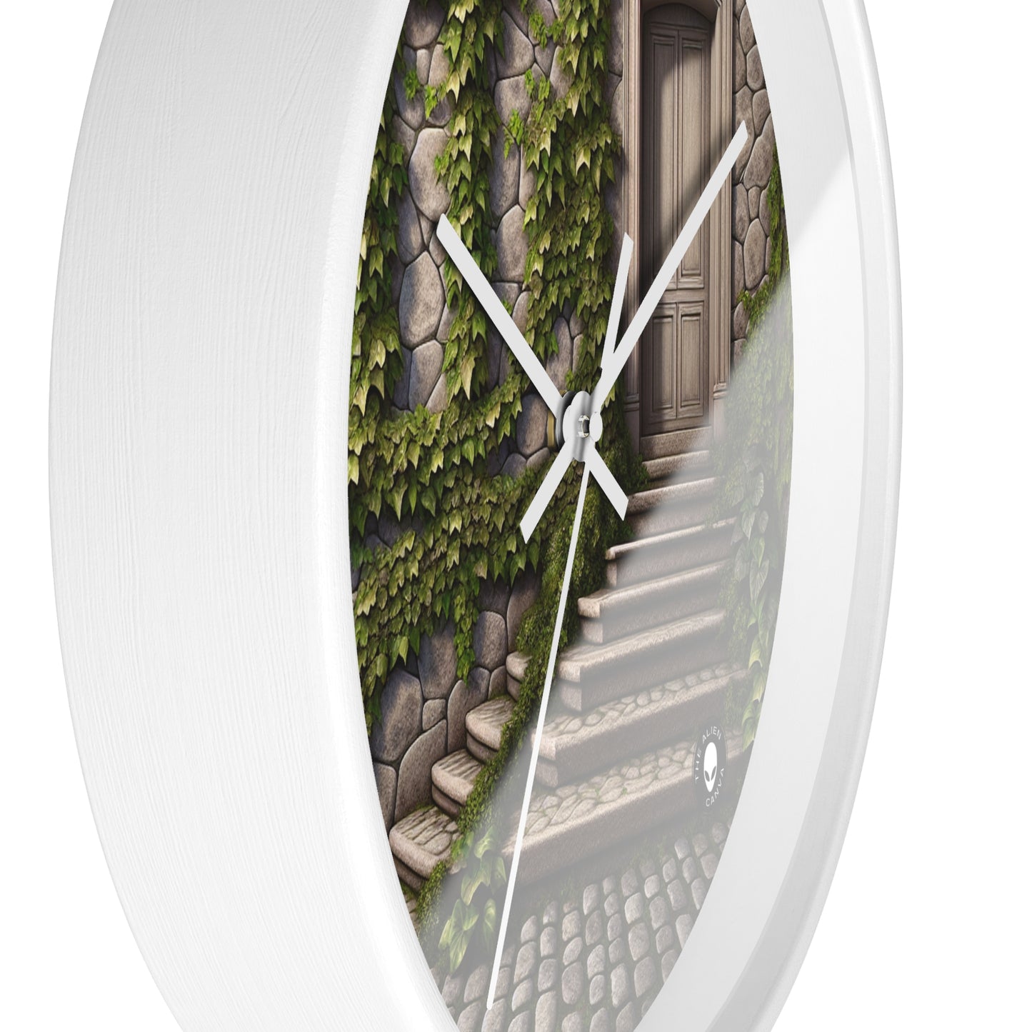 "Trompe-L'oeil Ivy Wall" - El reloj de pared alienígena Trompe-l'oeil