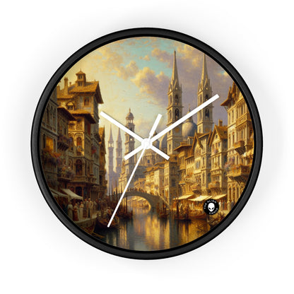 "Riviera Rhapsody: An Abstract Ode to the French Mediterranean" - The Alien Wall Clock New European Painting