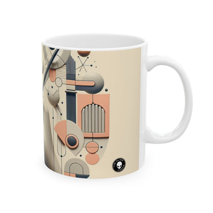 "Tech-Nature Fusion: An Artistic Exploration" - The Alien Ceramic Mug 11oz Conceptual Art