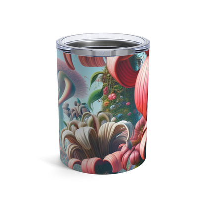 « Jardin fantaisiste : grandes fleurs et petites créatures » - Le verre Alien 10 oz