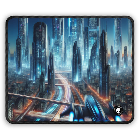 "Neon Skyline: Future Cityscapes" - The Alien Gaming Mouse Pad