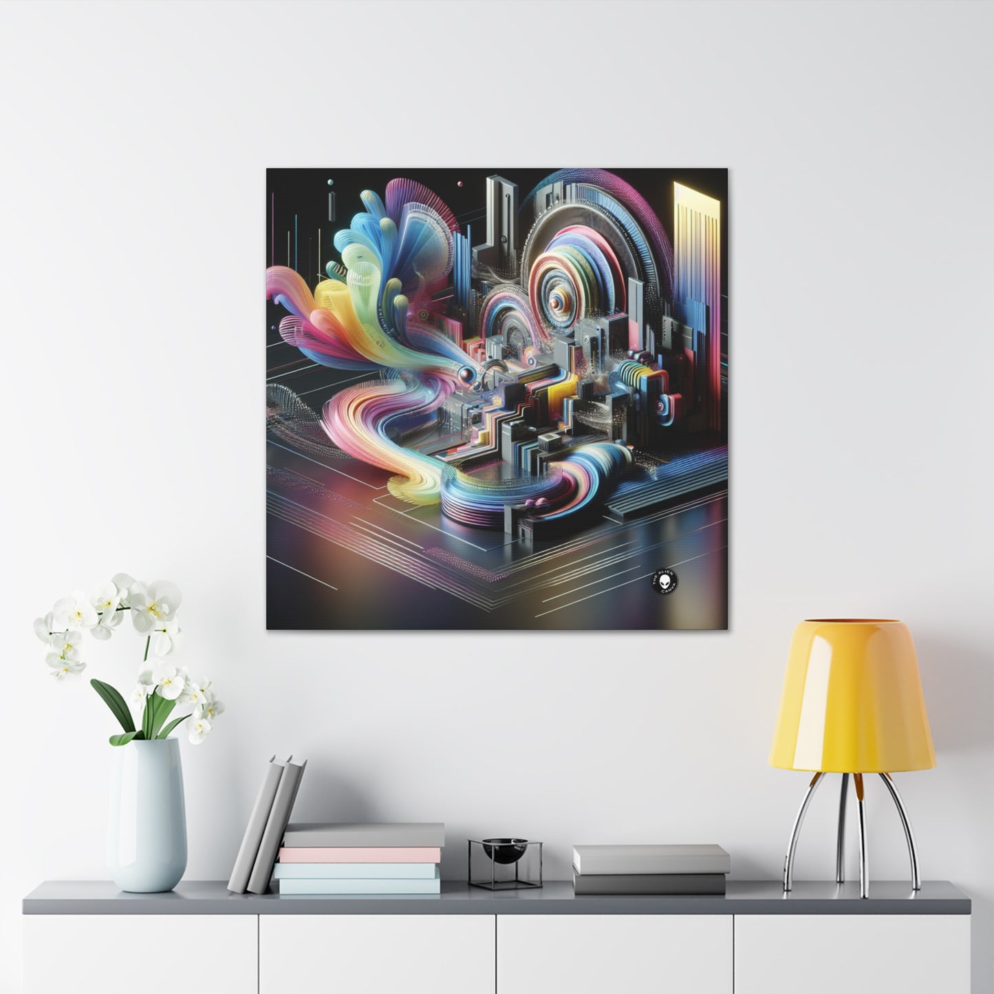 "Neon Nights: A Futuristic Urban Dream" - The Alien Canva Digital Art