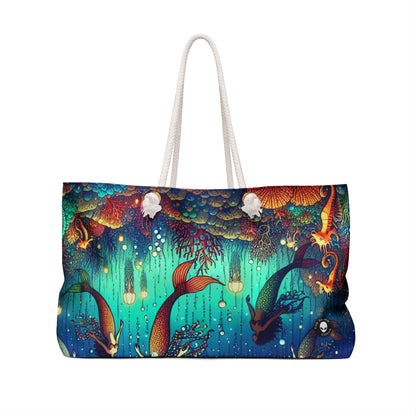 "Glowing Jellyfish City: A Whimsical Underwater World" - The Alien Weekender Bag