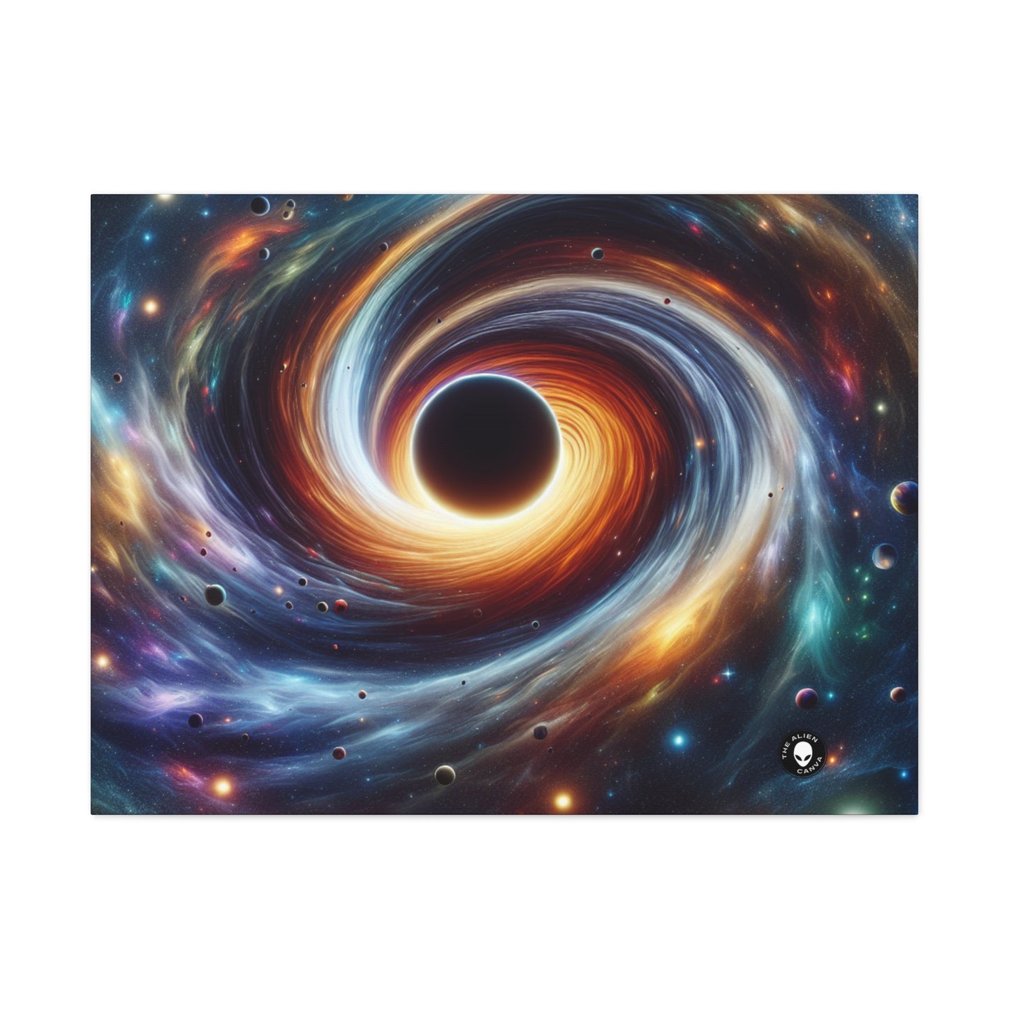 "Galactic Vortex: The Colorful Dance of Stars and Planets" - The Alien Canva