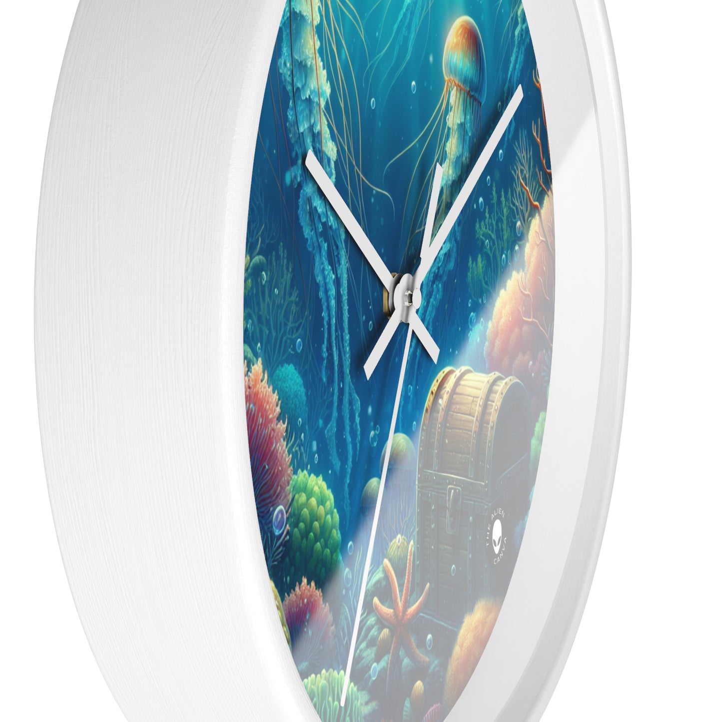 "Beneath the Waves: A Hidden Treasure" - The Alien Wall Clock