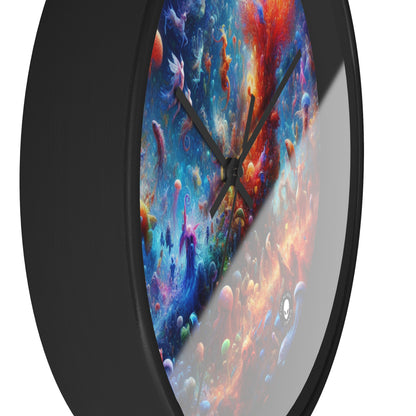 "Glowing Coral Dance Party" - The Alien Wall Clock