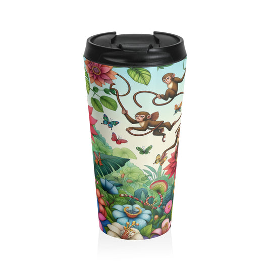 "Monkeying Around in the Jungle" - The Alien Stainless Steel Travel Mug