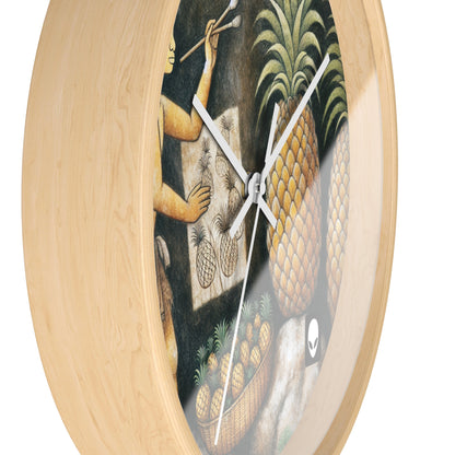 "Pineapple Harvest" - The Alien Wall Clock Cave Painting Style