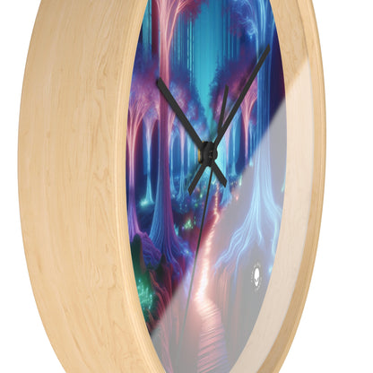 "Glowing Enchanted Forest: A Journey into the Unknown" - The Alien Wall Clock