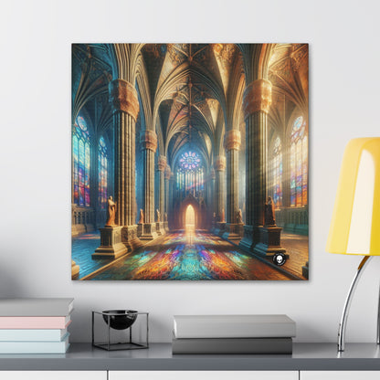 Shadows of the Gothic Cathedral - The Alien Canva Gothic Art