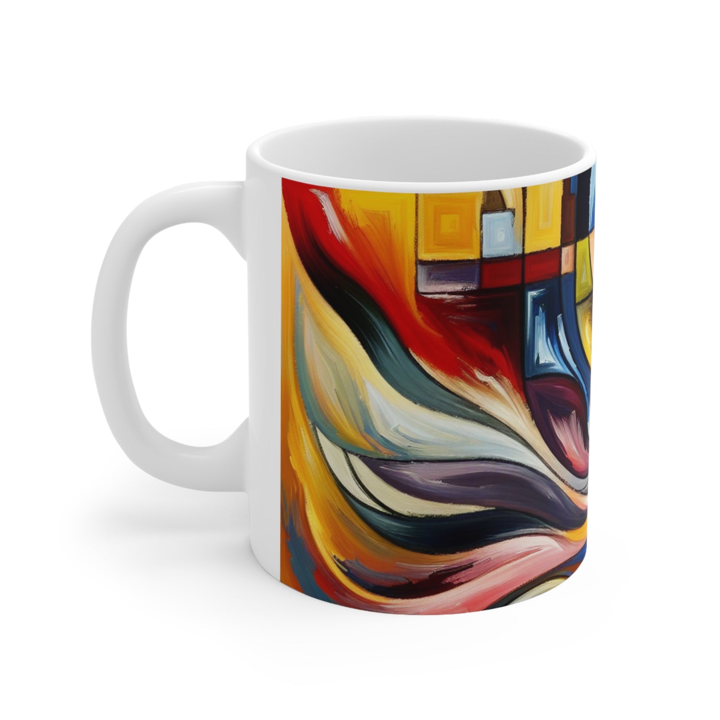 "Une tension de formes" - La tasse en céramique Alien 11oz Style expressionnisme abstrait