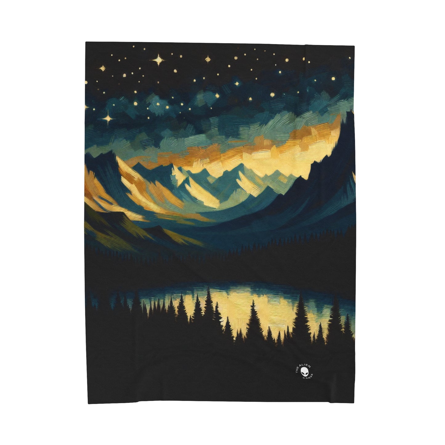 "Silent Sentinel of the Shadowed Woods" - The Alien Velveteen Plush Blanket Tenebrism